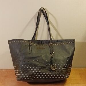 Michael Kors Black Studded Tote